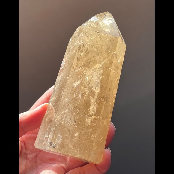 (GIFTED)🌜🌟 OOAK Moon & Star Champagne Brazilian Citrine Tower - Picture 9 of 14